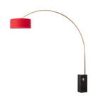 Lampe arc Nova of California 2110812AV Iconic Drum 95"H 1 lumière en nickel noir
