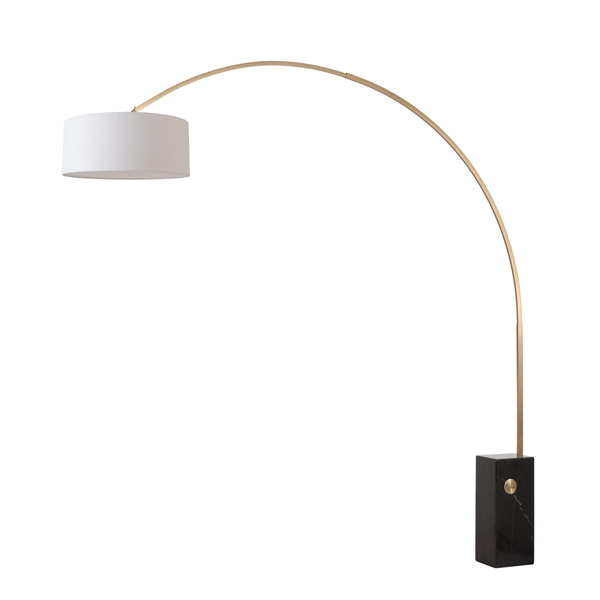 Lampe arc Nova of California 2110812AV Iconic Drum 95"H 1 lumière en nickel noir
