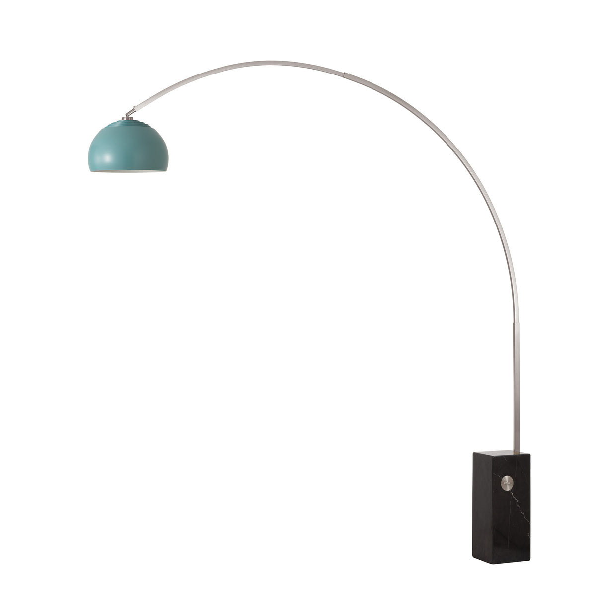 Lampe arc iconique Nova of California 2113812SN demi-dôme 95 po H 1 lumière en nickel noir
