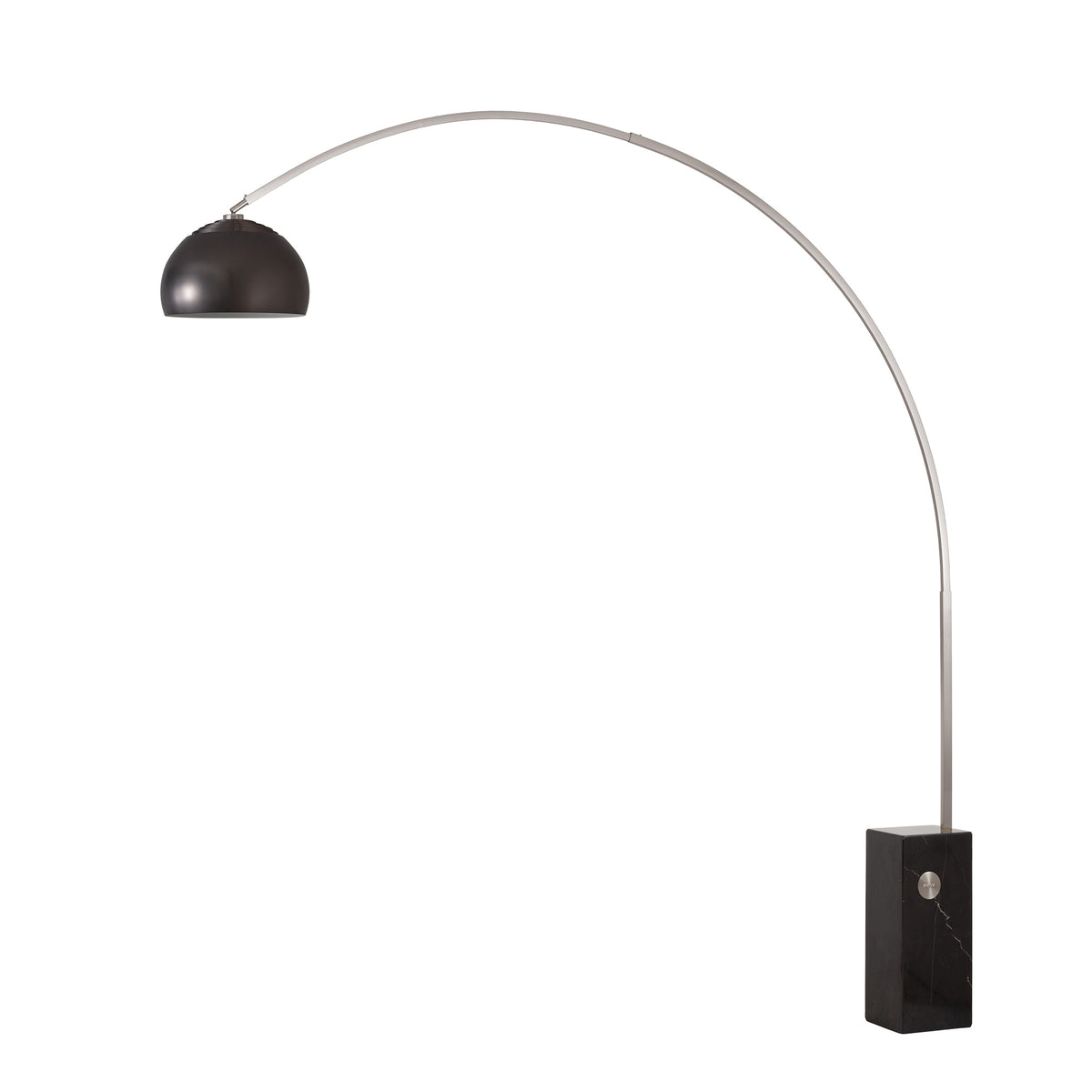 Lampe arc iconique Nova of California 2113812SN demi-dôme 95 po H 1 lumière en nickel noir