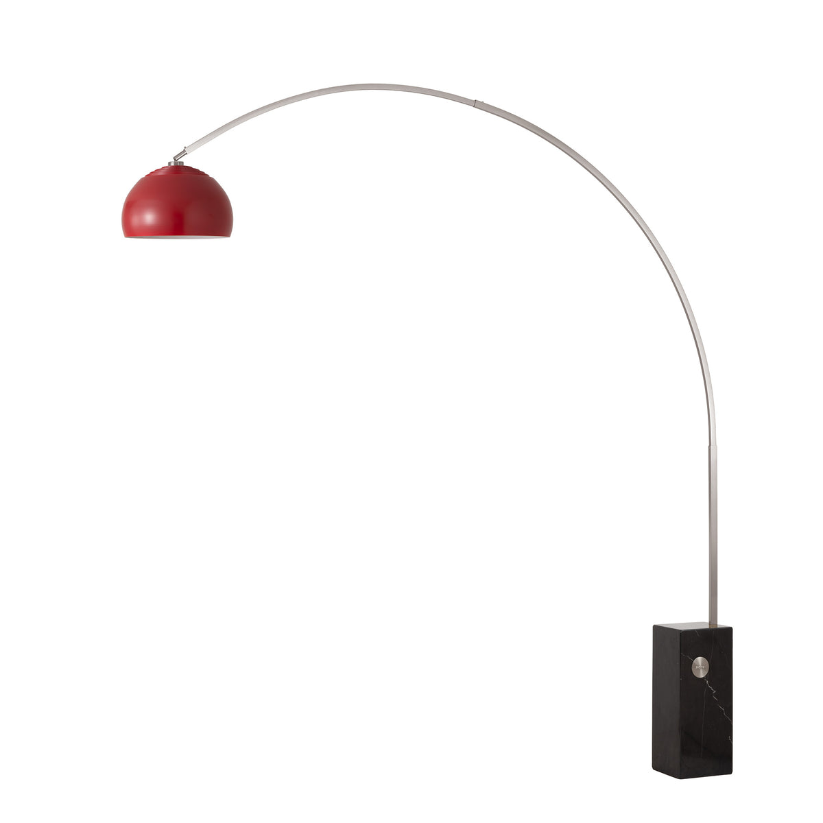 Lampe arc iconique Nova of California 2113812SN demi-dôme 95 po H 1 lumière en nickel noir