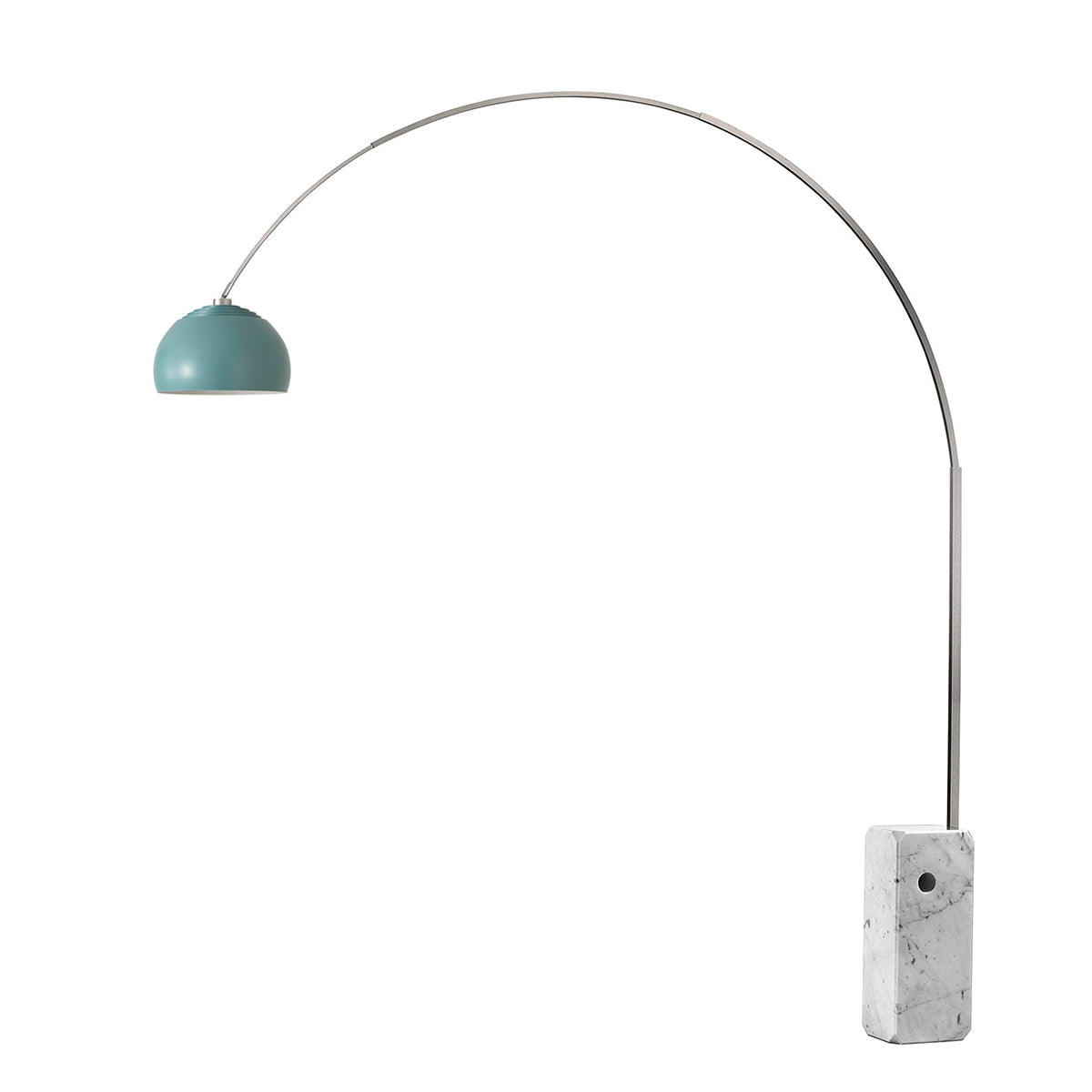 Lampe arc iconique Nova of California 2113812SN demi-dôme 95 po H 1 lumière en nickel noir