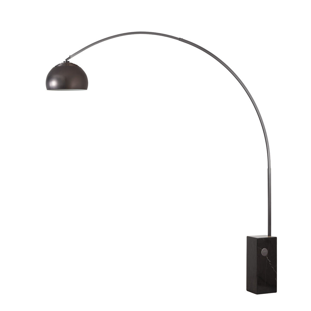 Lampe arc iconique Nova of California 2113812SN demi-dôme 95 po H 1 lumière en nickel noir
