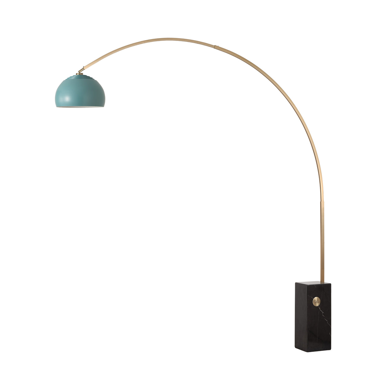 Lampe arc iconique Nova of California 2113812SN demi-dôme 95 po H 1 lumière en nickel noir
