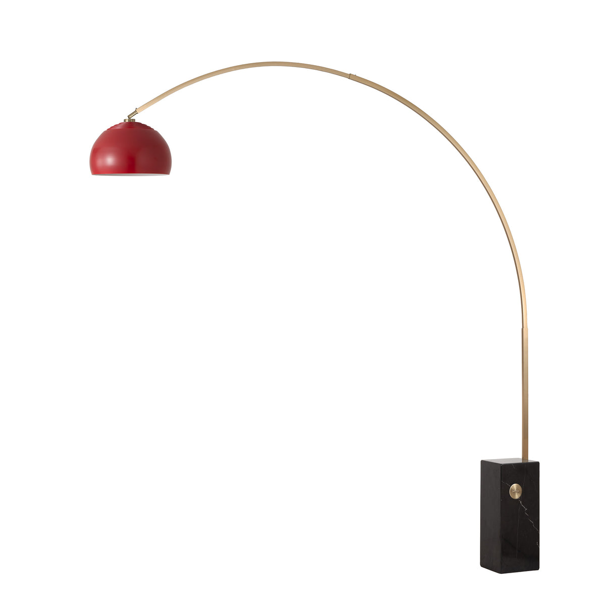 Lampe arc iconique Nova of California 2113812SN demi-dôme 95 po H 1 lumière en nickel noir