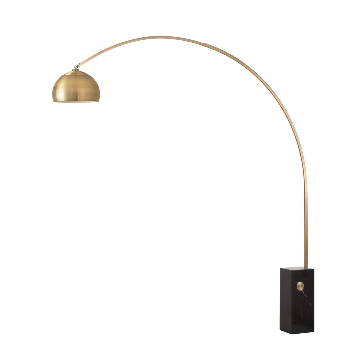 Lampe arc iconique Nova of California 2113812SN demi-dôme 95 po H 1 lumière en nickel noir