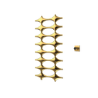 P&Bhusri K015-L-24K-XM K015 Towel Warmer in PVD 24K Gold