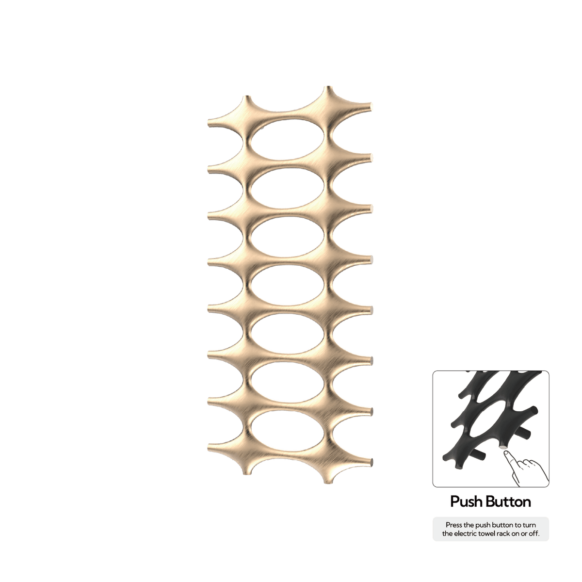 P&Bhusri K015-L-BBZ-N K015 Towel Warmer in PVD Brushed Bronze