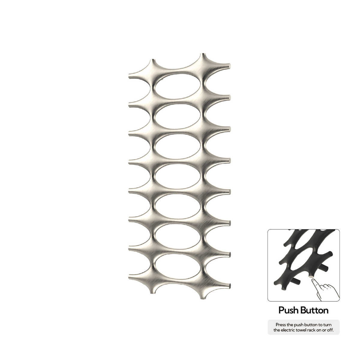 P&Bhusri K015-L-BRG-N K015 Towel Warmer in PVD Brushed Rose Gold