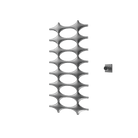 P&Bhusri K015-L-GML-XM K015 Towel Warmer in PVD Gun Metal