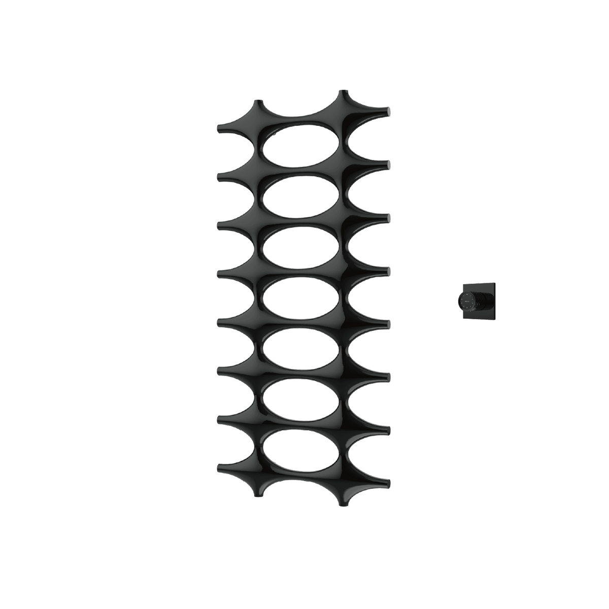 P&Bhusri K015-L-PBN-XM K015 Towel Warmer in PVD Polished Black Nickel