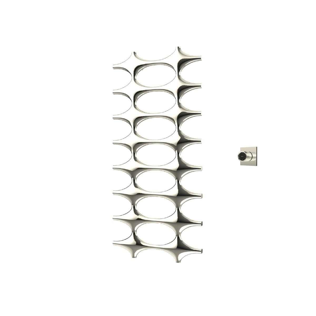 P&Bhusri K015-L-PWG-XM K015 Towel Warmer in PVD Polished White Gold