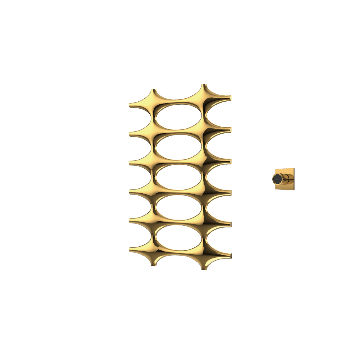 P&Bhusri K015-M-24K-XM K015 Towel Warmer in PVD 24K Gold