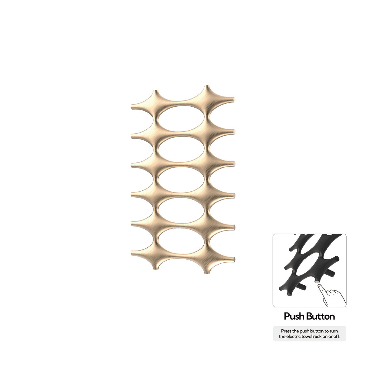 P&Bhusri K015-M-BBZ-N K015 Towel Warmer in PVD Brushed Bronze