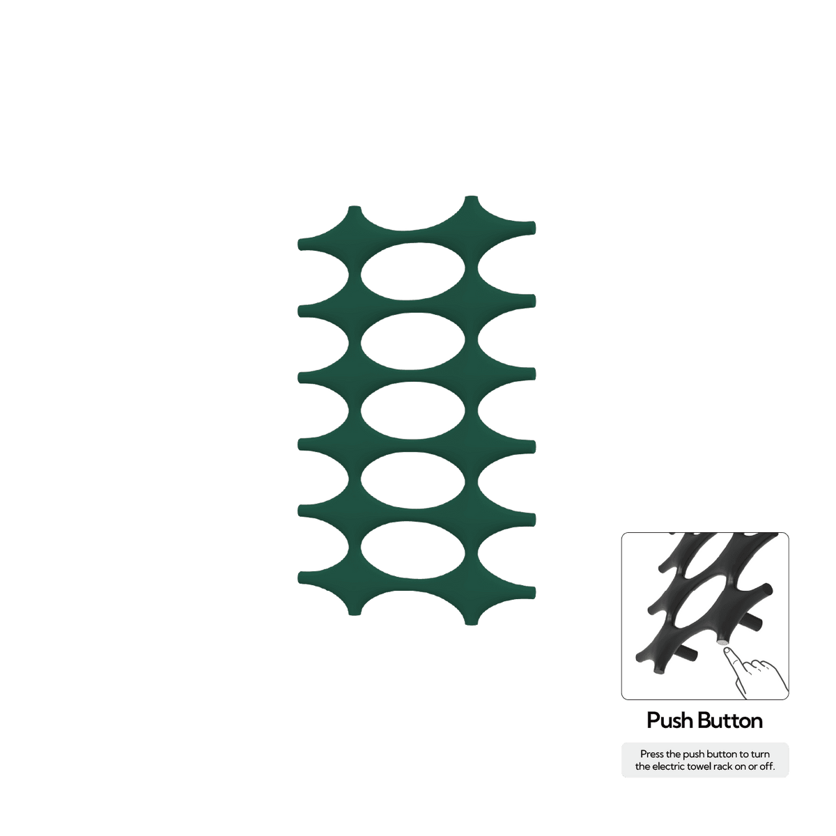 P&Bhusri K015-M-EGR-N K015 Towel Warmer in Emerald Green