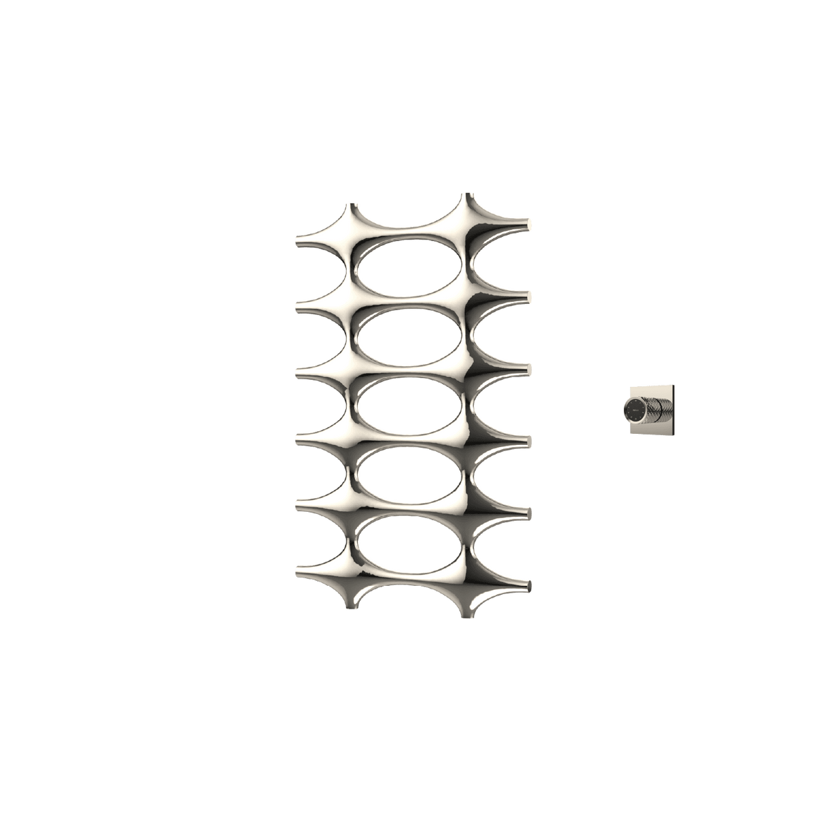 P&Bhusri K015-M-PNI-XM K015 Towel Warmer in PVD Polished Nickel