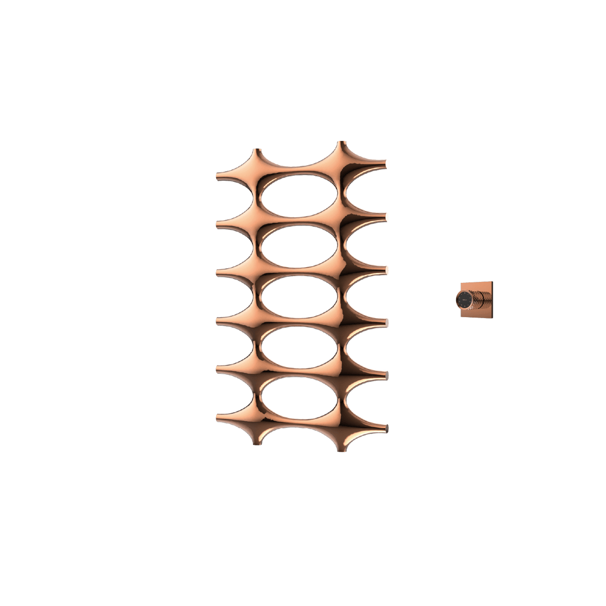 P&Bhusri K015-M-RGD-XM K015 Towel Warmer in PVD Polished Rose Gold
