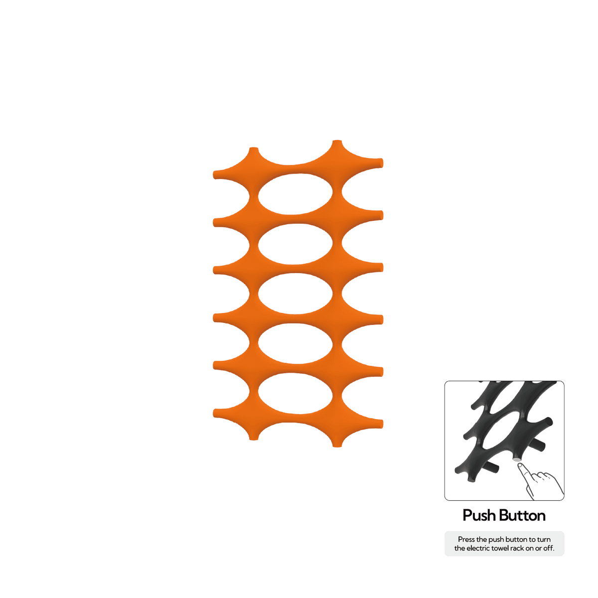 P&Bhusri K015-M-SOR-N K015 Towel Warmer in Sienna Orange