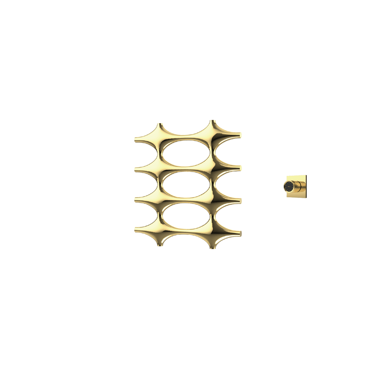 P&Bhusri K015-S-PBR-XM K015 Towel Warmer in PVD Polished Brass