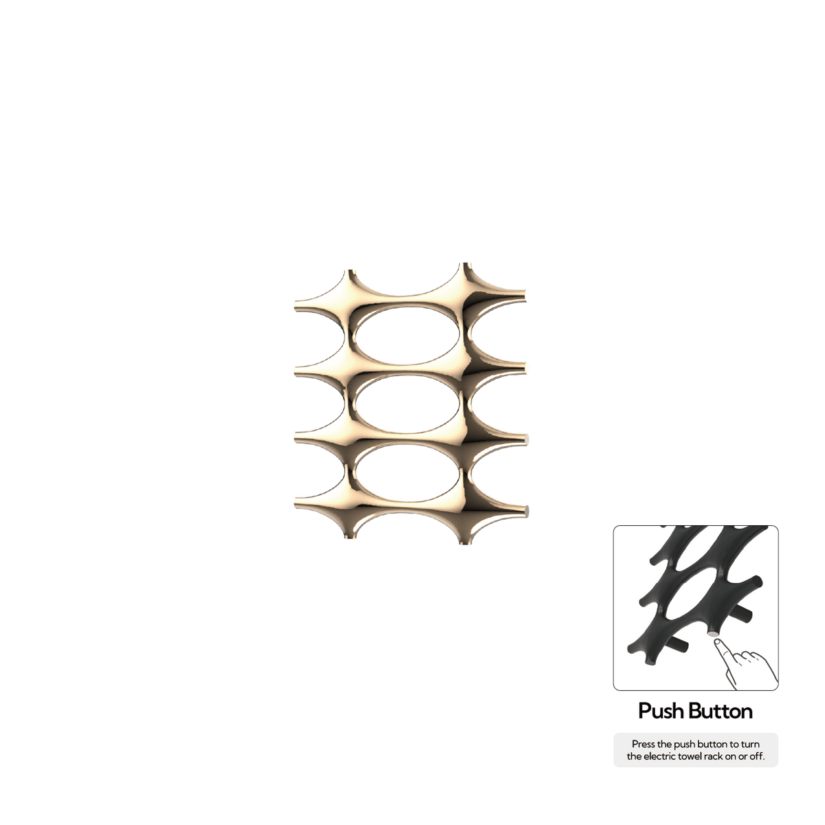 P&Bhusri K015-S-PBZ-N K015 Towel Warmer in PVD Polished Bronze