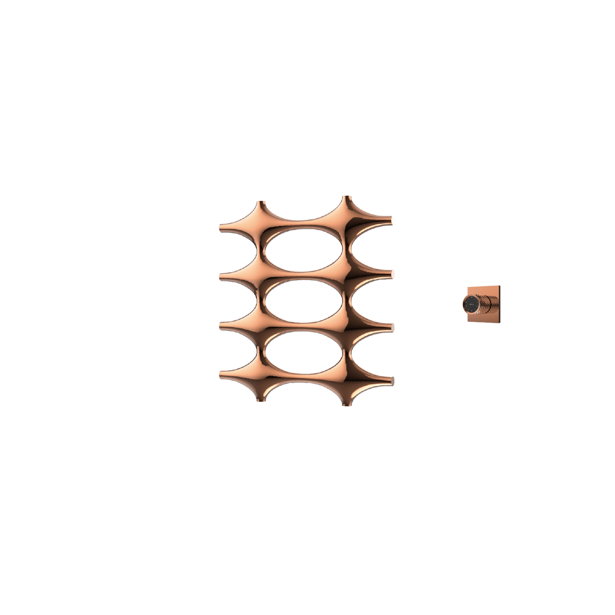 P&Bhusri K015-S-RGD-XM K015 Towel Warmer in PVD Polished Rose Gold