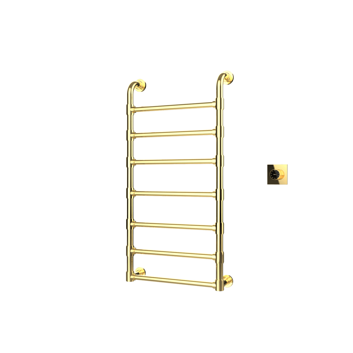 P&Bhusri K05-M-PBR-XM K05 Towel Warmer in PVD Polished Brass