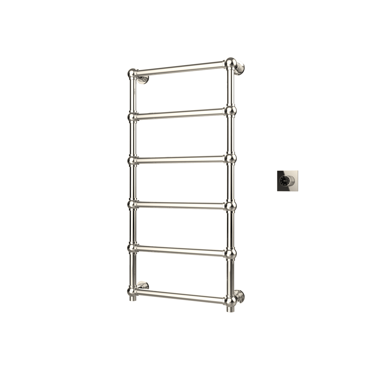 P&Bhusri K06-L-PNI-XM K06 Towel Warmer in PVD Polished Nickel