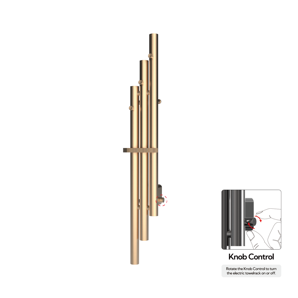 P&Bhusri K102-M-BBZ-XK K102 Towel Warmer in PVD Brushed Bronze