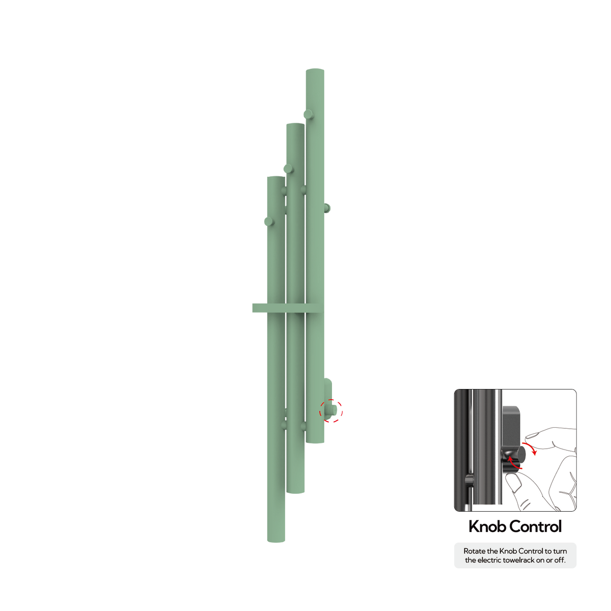 P&Bhusri K102-M-CGR-XK K102 Towel Warmer in Celadon Green