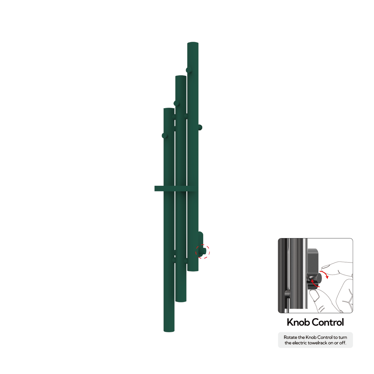 P&Bhusri K102-M-EGR-XK K102 Towel Warmer in Emerald Green