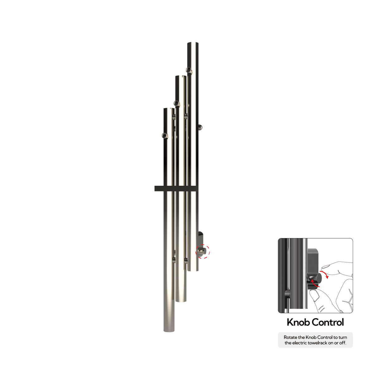 P&Bhusri K102-M-PNI-XK K102 Towel Warmer in PVD Polished Nickel