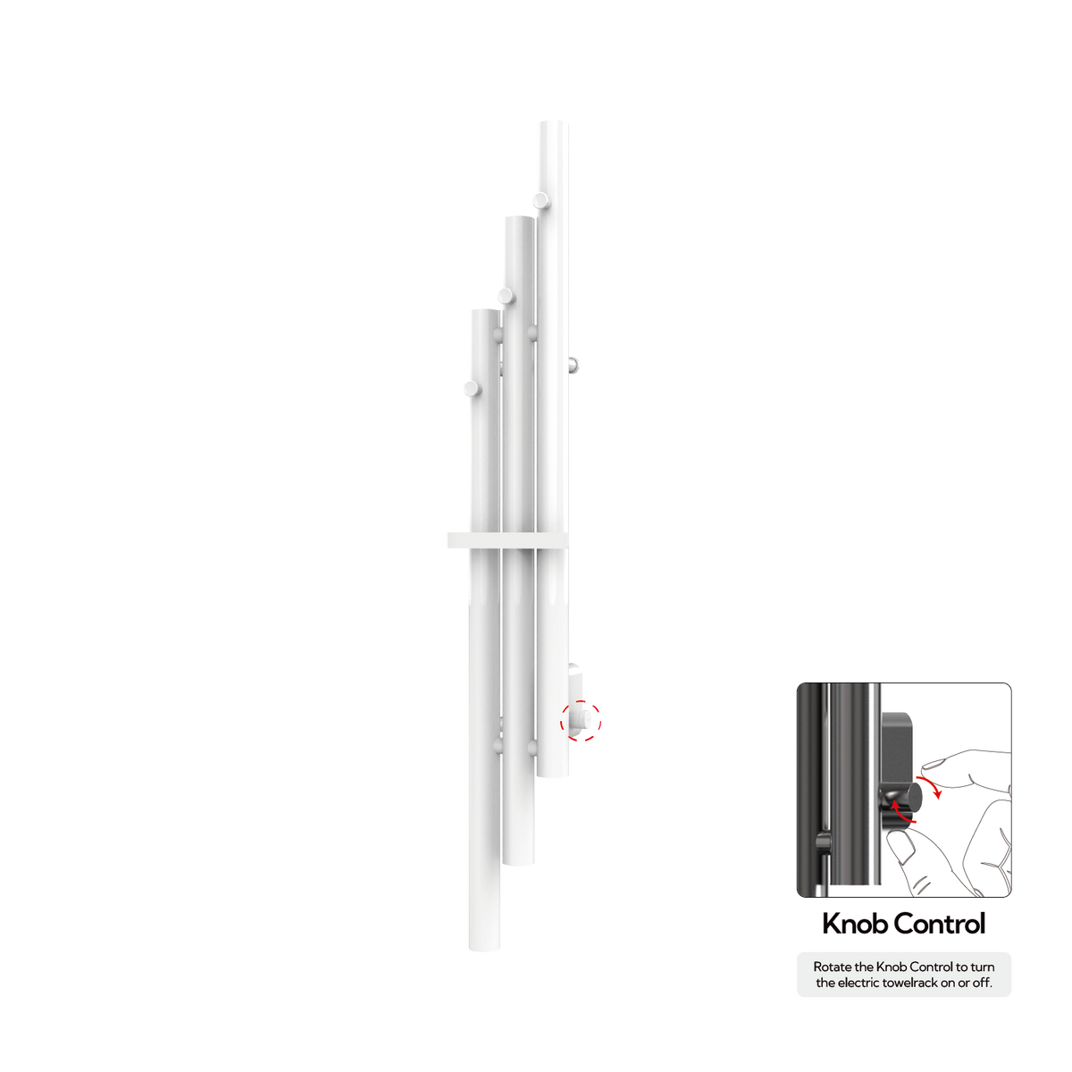 P&Bhusri K102-M-PWH-XK K102 Towel Warmer in Porcelain White