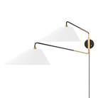 Applique murale à brancher Hudson Valley Lighting KBS1751102-AOB Duo Laiton vieilli/Vieux bronze
