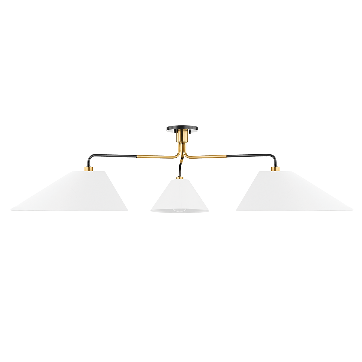 Hudson Valley Lighting KBS1751803-AOB Duo Semi Flush in Aged Brass/Old Bronze