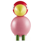Kay Bojesen 39400 Figurine en bois oiseau chanteur rose/rouge