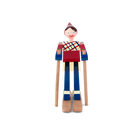 Kay Bojesen 39411 Figurine de Noël en bois skieur multicolore