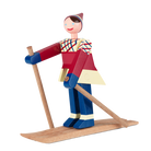 Kay Bojesen 39411 Figurine de Noël en bois skieur multicolore
