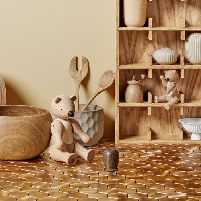 Kay Bojesen 39275 Bear Wooden Figurine in Oak/Maple