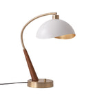 Nova of California 1044878MG Boomerang Luna Bella Table Lamp in Dark Walnut/Weathered Brass