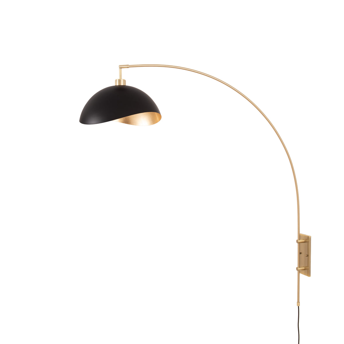 Lampe murale arc Luna Bella de Nova of California 3024836MG en laiton vieilli