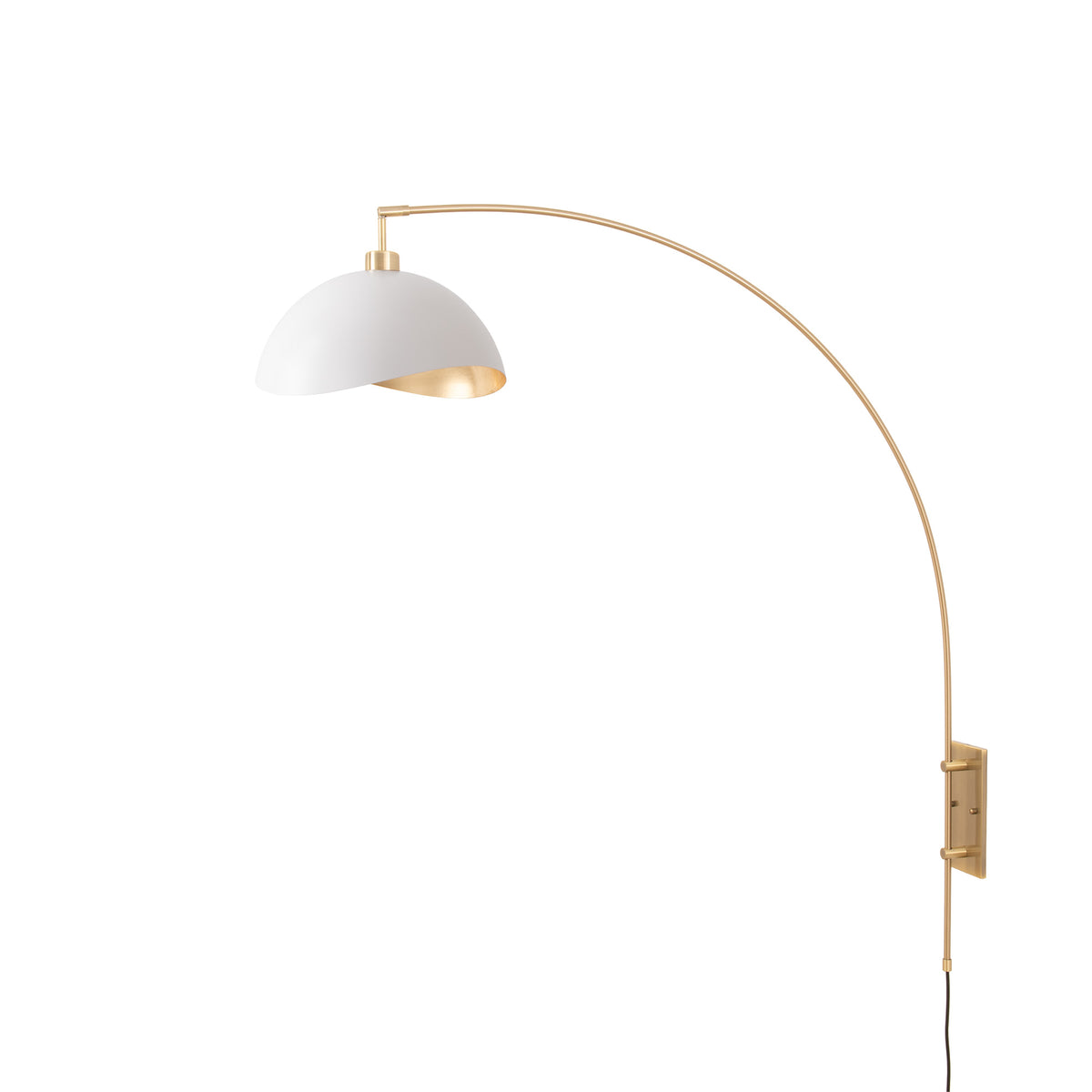 Lampe murale arc Luna Bella de Nova of California 3024836MG en laiton vieilli