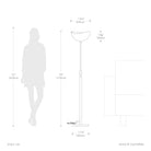 Lampe torche Luna Bella de Nova of California 1524849MS en nickel satiné