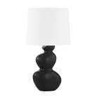 Hudson Valley Lighting L1737-AGB/CSB Kingsley Table Lamp in Ceramic Satin Black