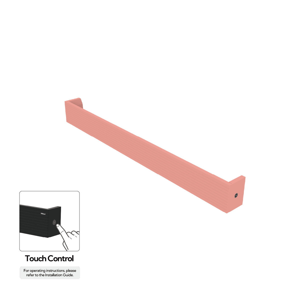 Sèche-serviettes P&Bhusri L32-M-BPK-H L32, coloris rose fleuri
