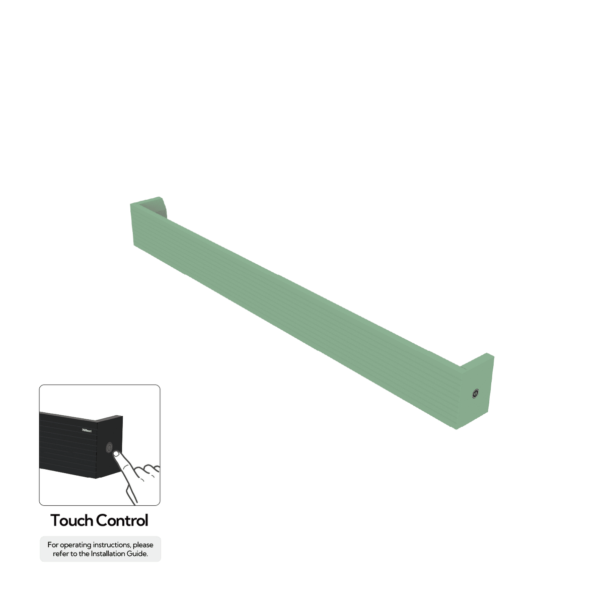 Sèche-serviettes P&Bhusri L32-M-CGR-H L32 vert céladon