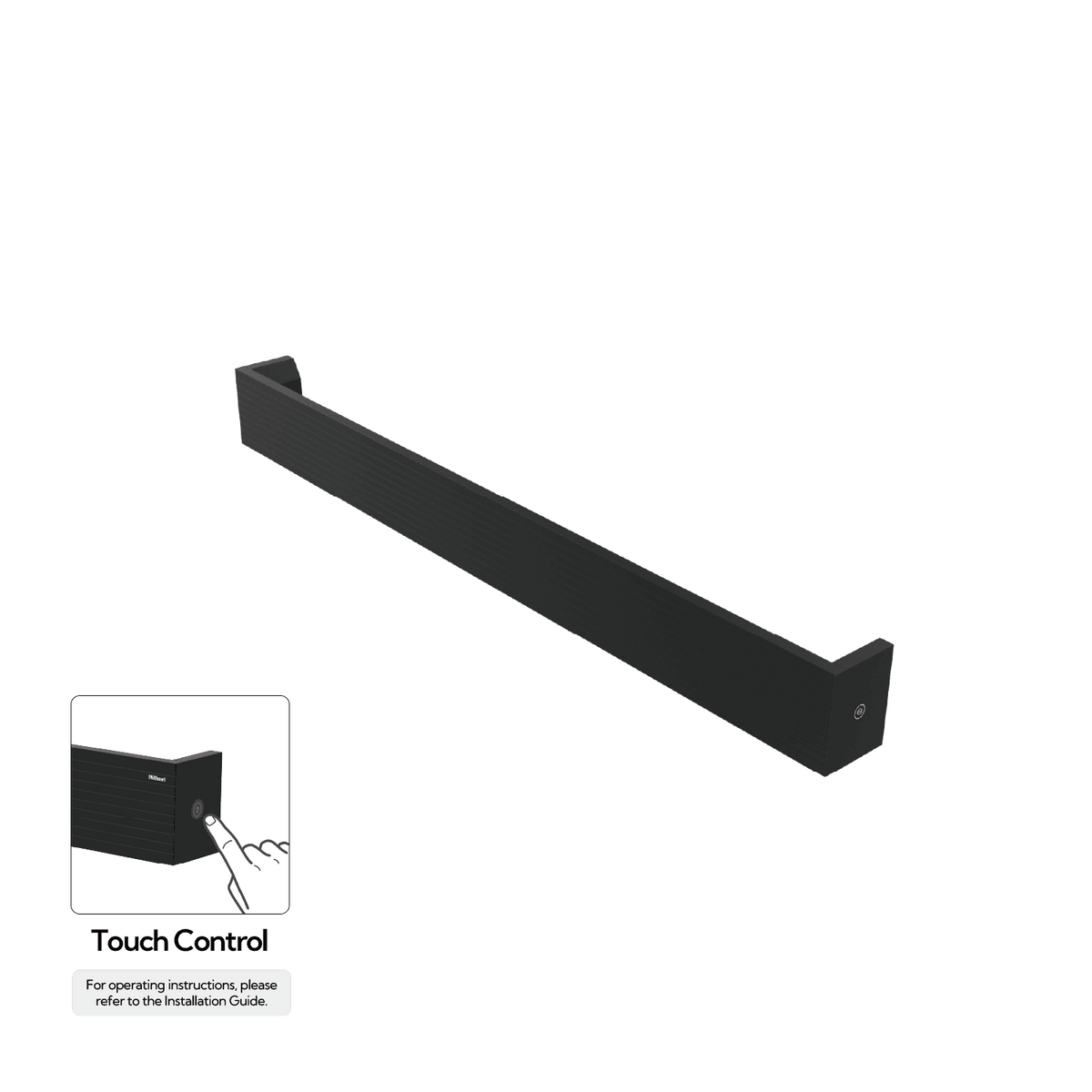 Sèche-serviettes P&Bhusri L32-M-MBL-H L32, coloris Noir brume