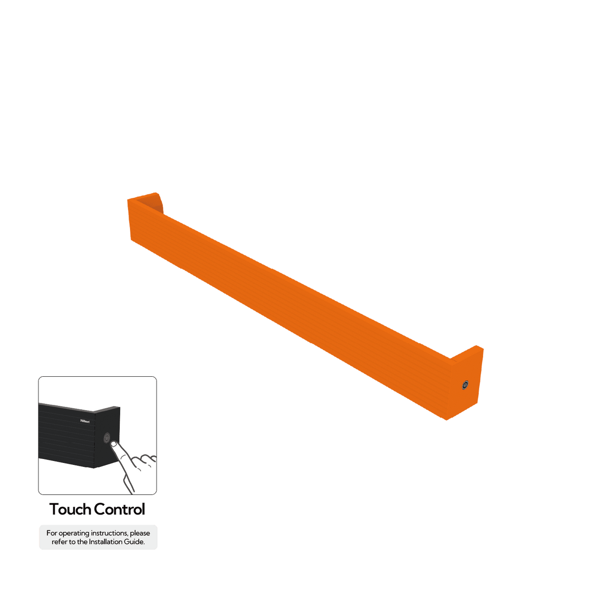 Sèche-serviettes P&Bhusri L32-M-SOR-H L32, couleur orange sienne