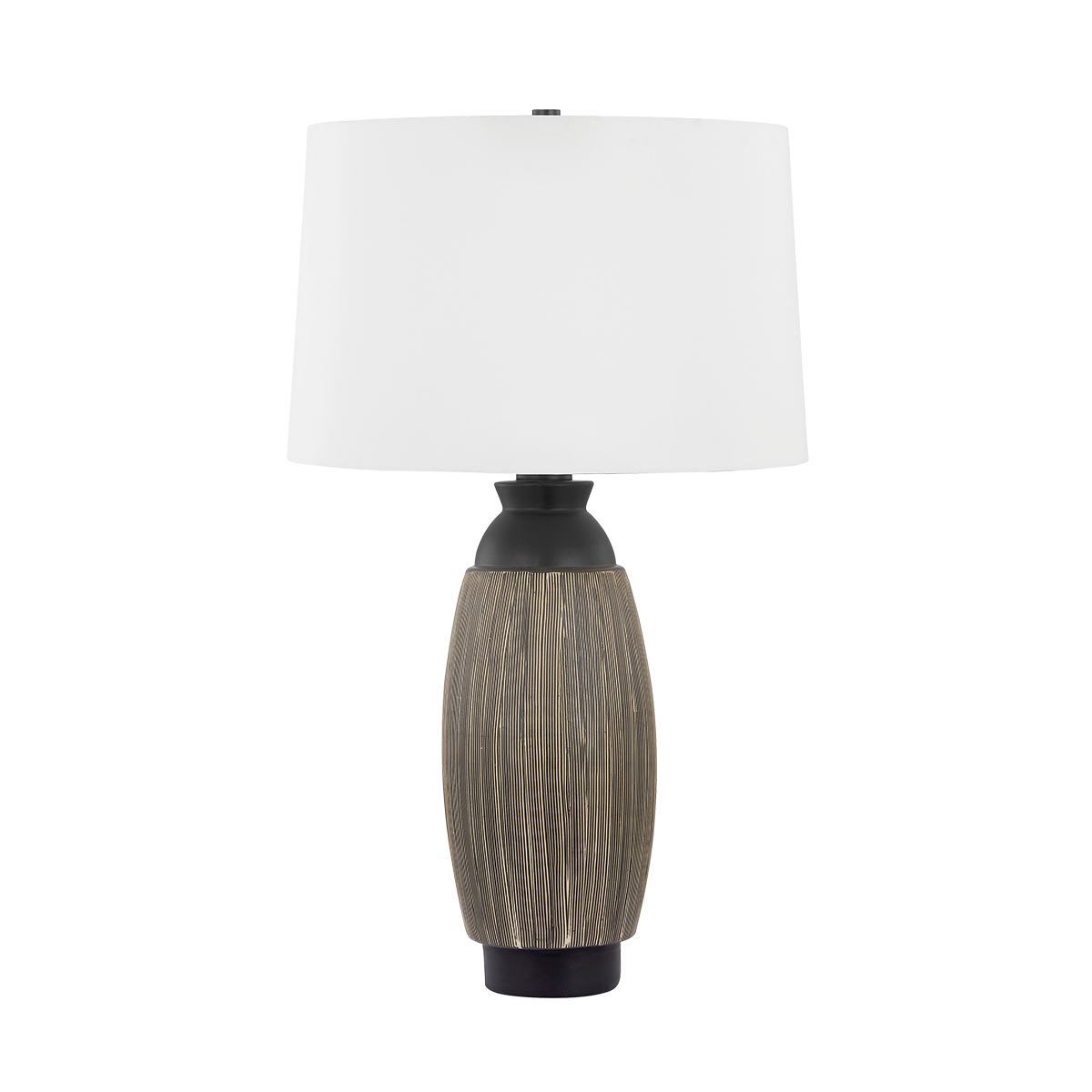 Éclairage Hudson Valley L6430-DB/CCK NASEBY Lampe de table en céramique noire cultivée