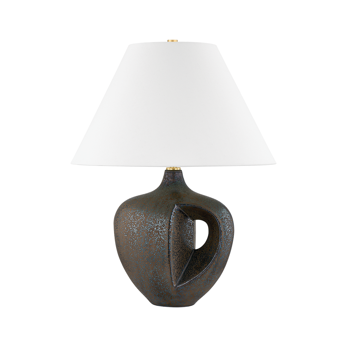 Éclairage Hudson Valley L7124-AGB/C07 AVENEL Lampe de table en bronze réactif céramique