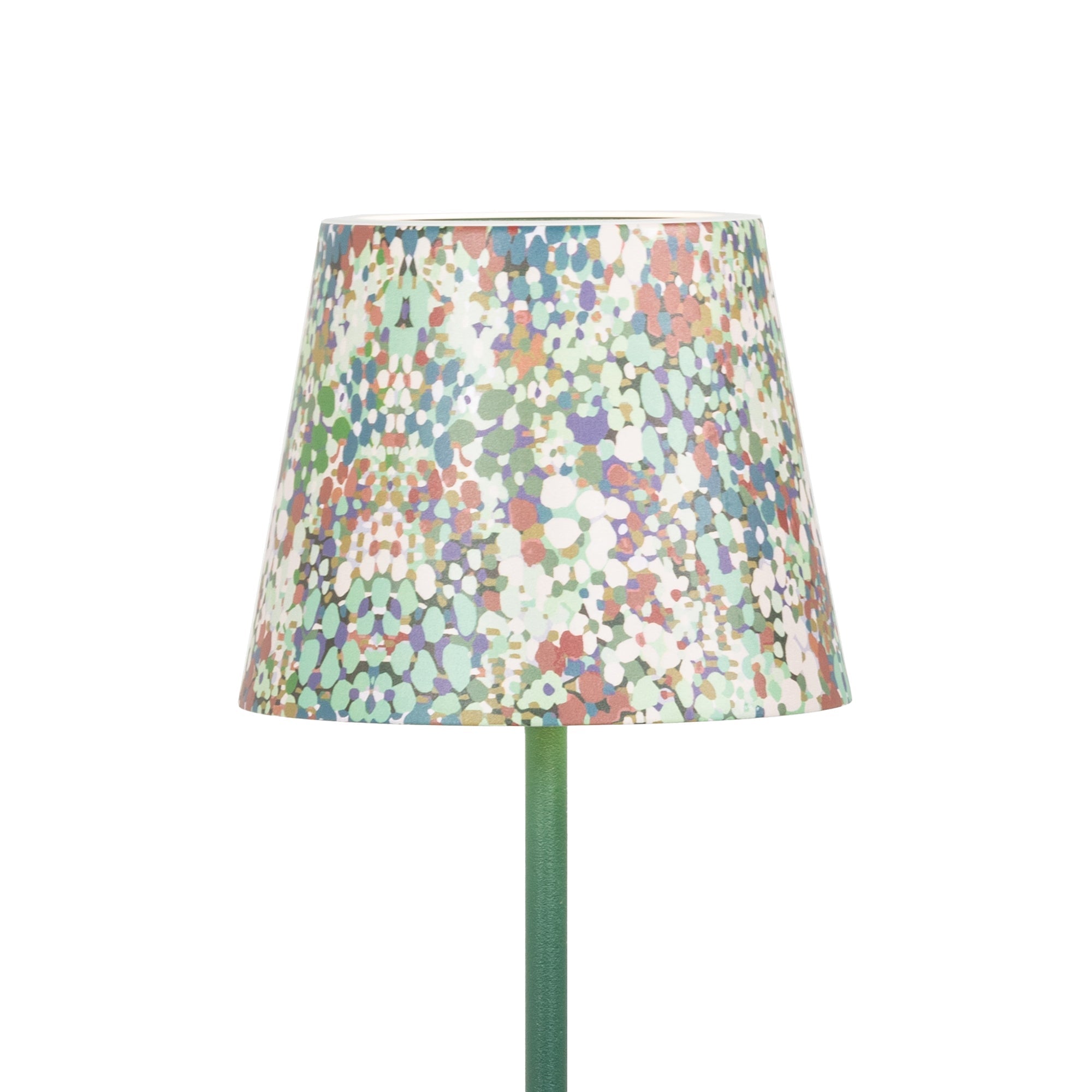 Zafferano America LD035118 Poldina Abat-jour Graphique à Fleurs Vert Foncé